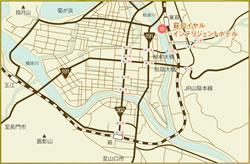 萩市内地図